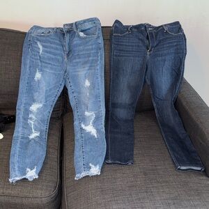 Hollister High-Rise Jean Legging & SO High Rise Vintage Ankle Skinny Jeans